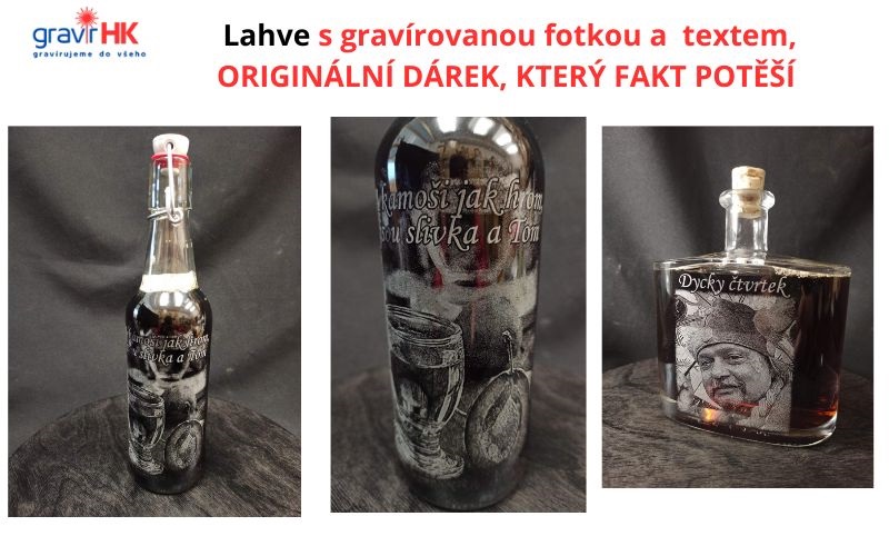 Laserové gravírování do skla, gravírování fotky do skla, gravírování textu do skla.